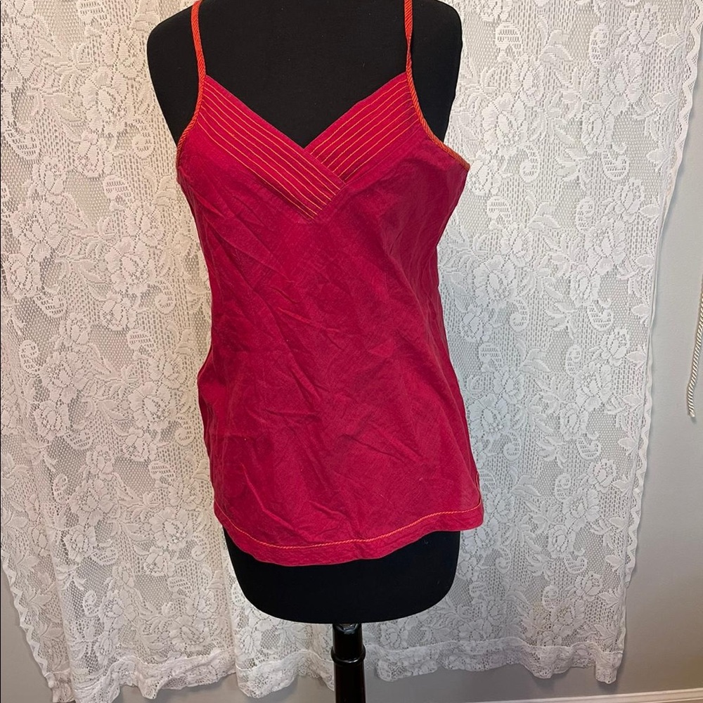 L Large Vintage Cotton Pink Tank Top
